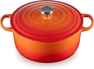 Le Creuset Enameled Cast Iron Signature Round Dutch Oven, 7.25 qt., Flame