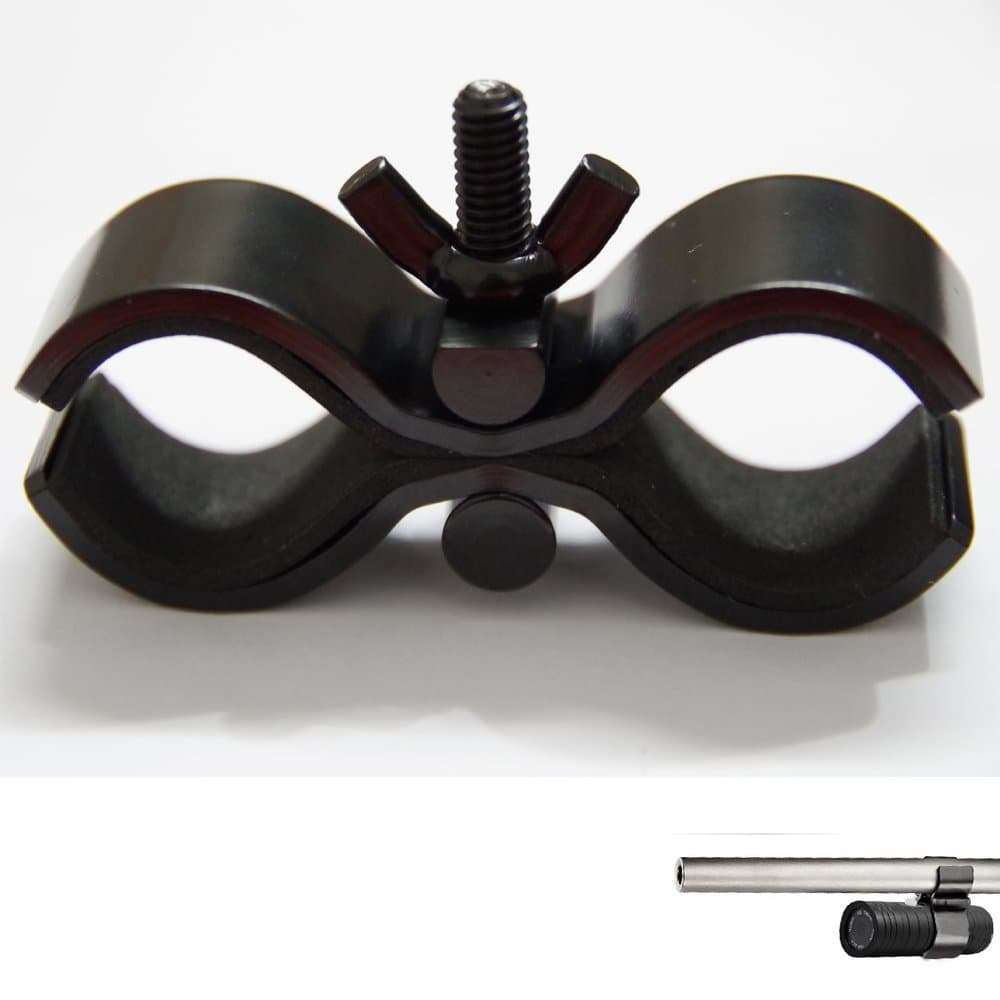 HXM Easy Use 20-30mm Universal Metal Barrel Mount Holder Bracket Fixed Tube Clip Clamp for Shotgun Rifle Gun Mount Flashlight Torch Hunting Camera (Black)