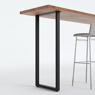 Homtone 2PCS Heavy-Duty Breakfast Bar Legs, 105cm Industrial Metal Table Legs for High Tables, DIY Furniture Projects, Black (H105xW45cm-Square)