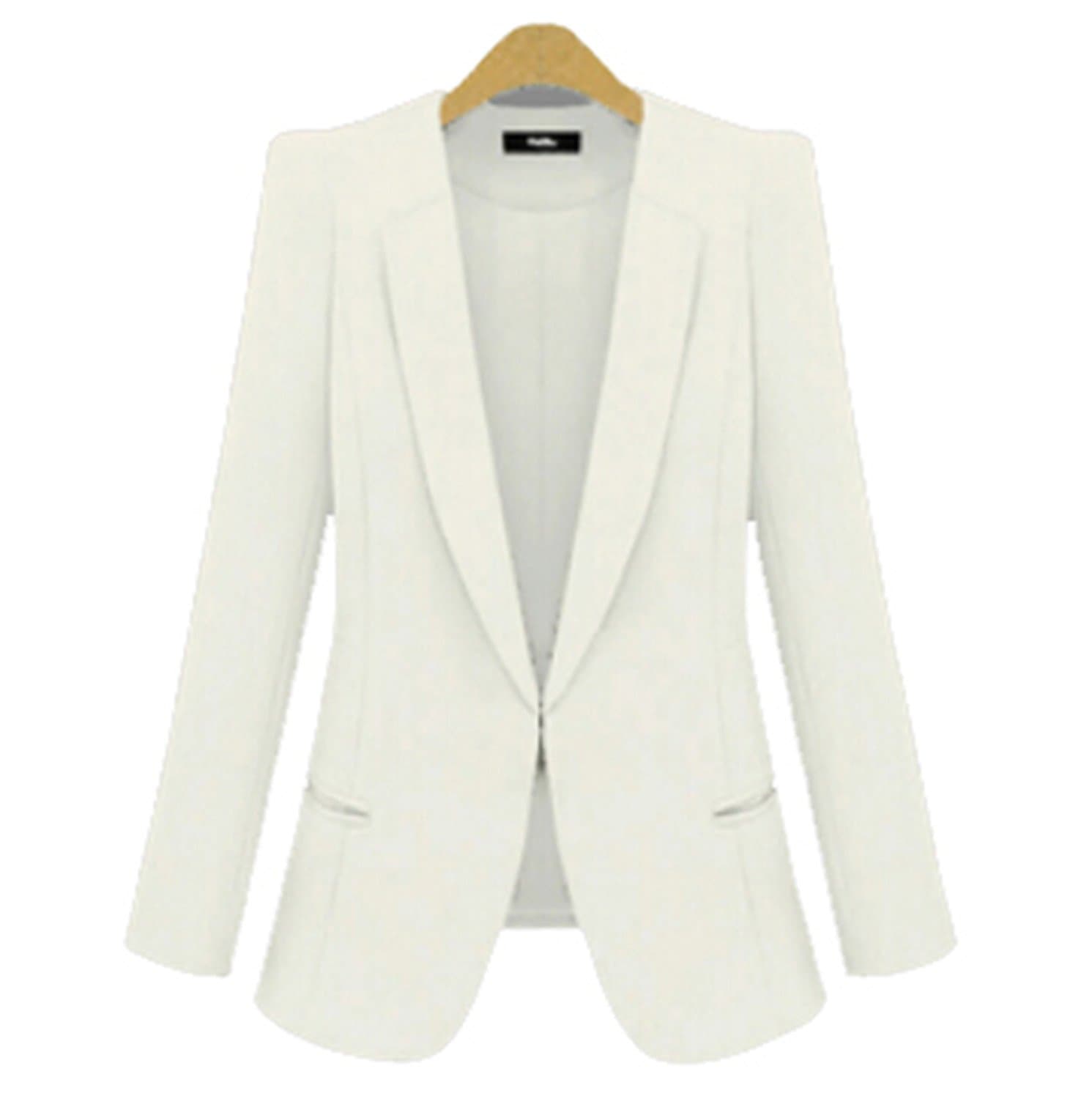 Michael Palmer Yellow Blazer Plus Size 4XL Formal Jacket Women's White Blazer Rose Blue Suit Office Ivory 4XL