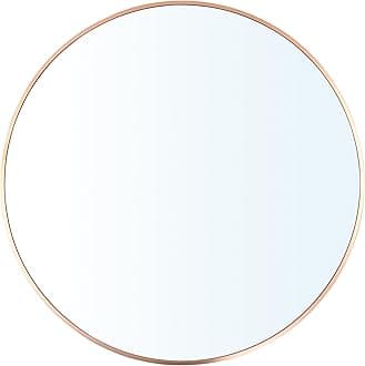 Round Mirror for Wall | 28" Aluminium Frame, MDF Board Backing | HD Glass Vanity & Dressing Mirror | Elegant Vanity Mirror for Living Room, Bathroom & Fashion Boutique (Gold, 70CM)