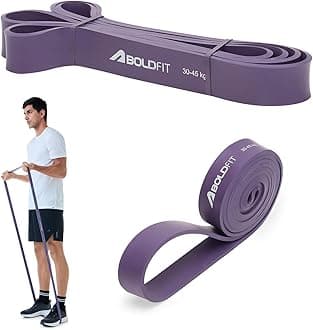 Boldfit Heavy Resistance Band for Exercise & Stretching, Pull Up Band Suitable in Home & Gym Workout, Power Bands for Men & Women. (Purple 30-45 kg Resistances)(Material: Latex)