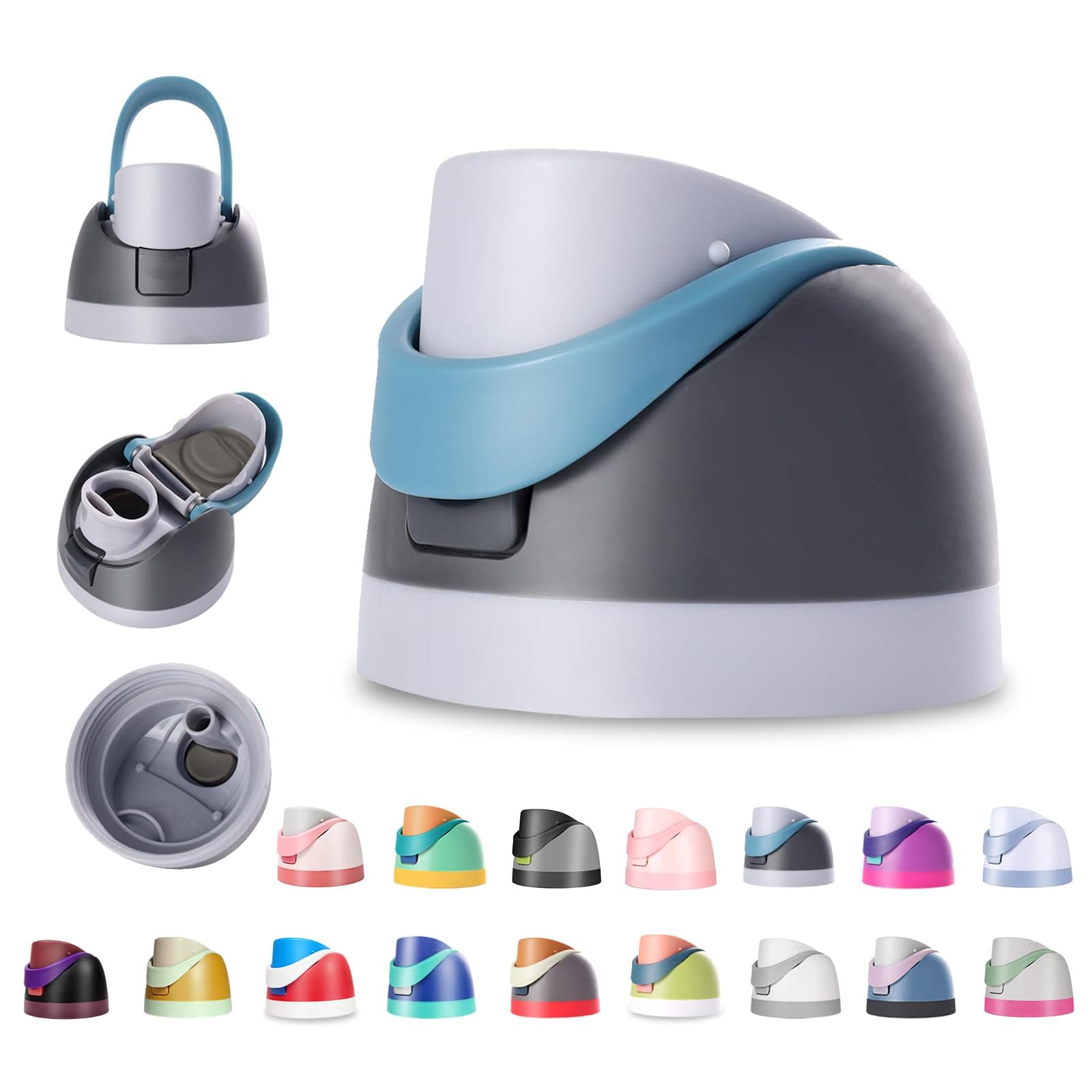 Replacement Lid for Owala Freesip,Compatible with Owala Freesip Water Bottle 16oz 24oz 32oz 40oz,Premium Replacement Accessories for Owala Cap,Leak-Proof,BPA-Free(Grey)