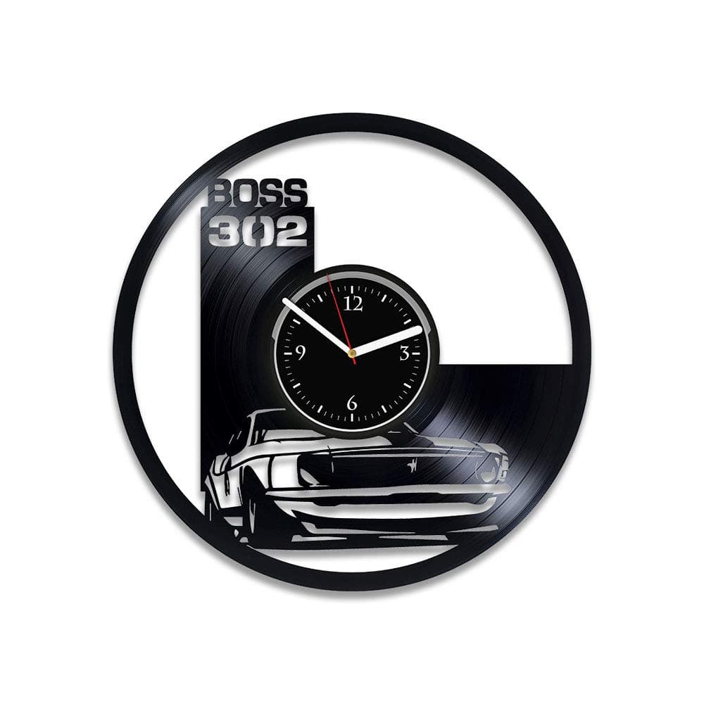 Clock Ford Mustang Boss 302 Vinyl Record Clock Car Home Decor Xmas For Man Mustang Car Vinyl Art Birthday For Boy Boss 302 Wall Art Mustang Vinyl Wall Clock Mustang Wall Clock Vintage