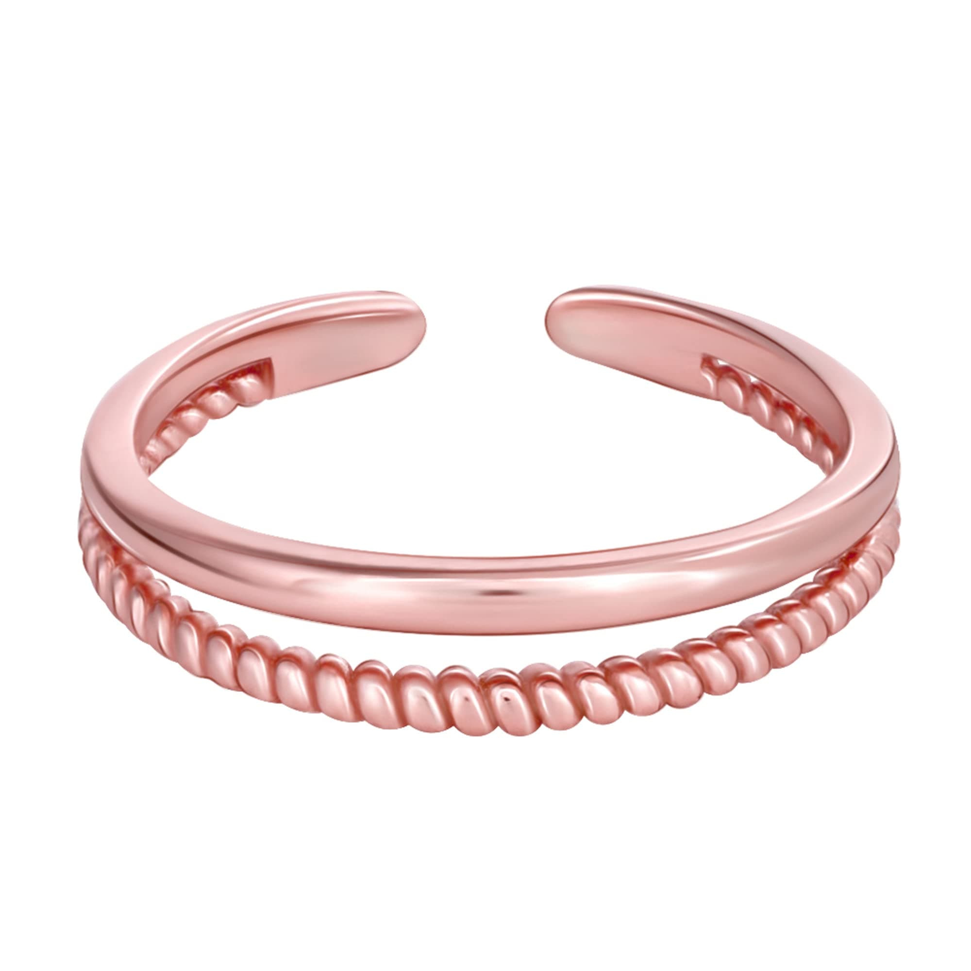 GIVA 925 Silver Rose Gold Elemental Charm Ring, Adjustable | Gifts for Women and Girls | With Certificate of Authenticity and 925 Stamp | 6 Month Warranty*