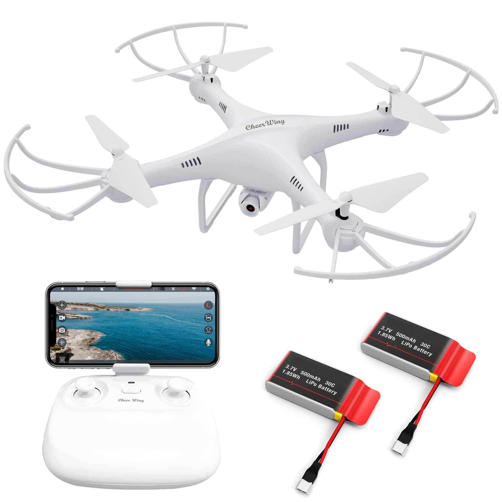 CW4 RC Drone with 720P HD Camera for Adults RC Quadcopter with Auto Hovering, One Key Start, Custom Flight