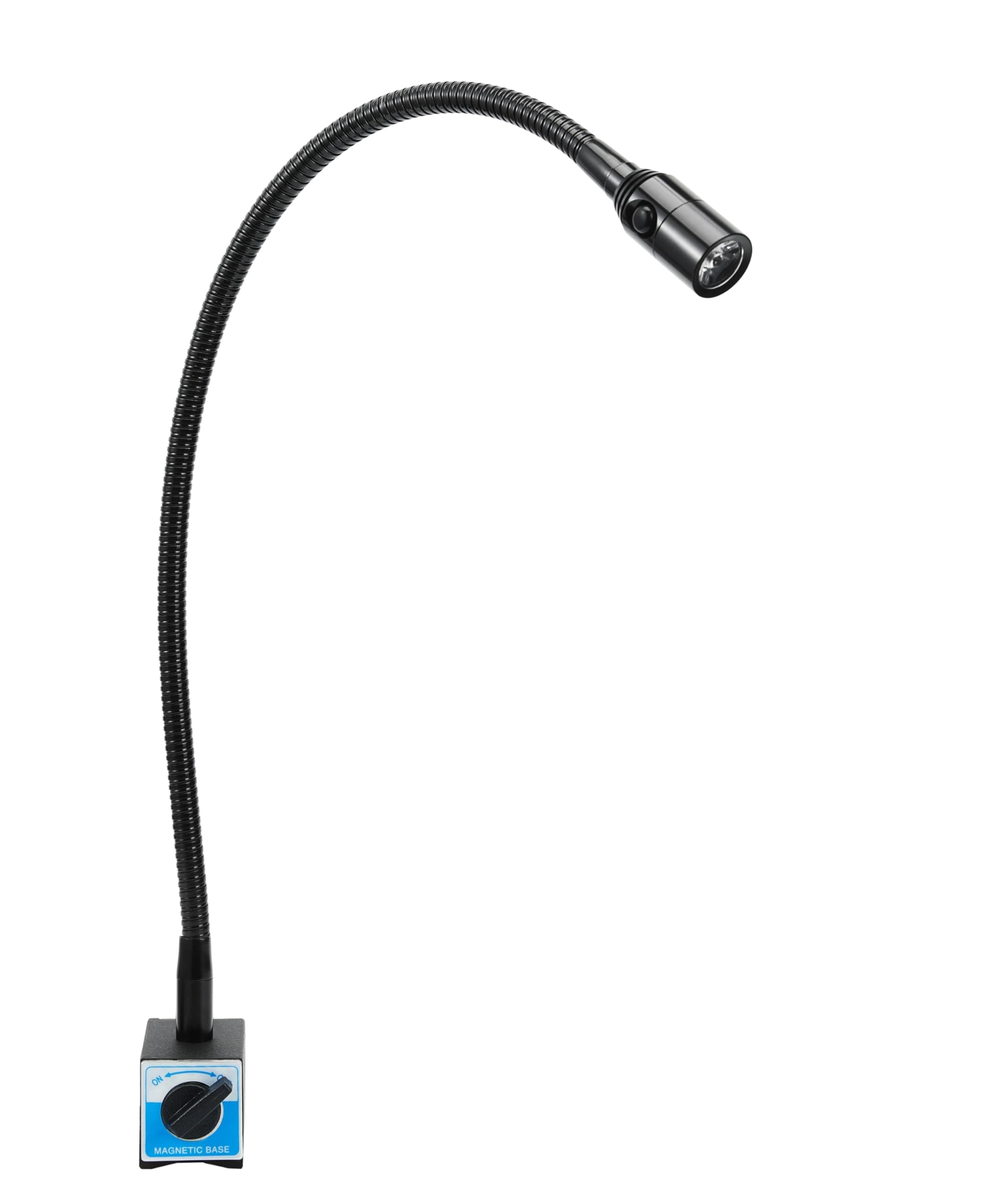 LED Work Light 1 WATT LED Spot Light 30D Beam Angle, 20" Gooseneck arm, 110-220V 500mm LED Lamp Magnetic Base CNC Lathe Industrial Machine Tool Light Flexible Lamp (Magnetic Base)