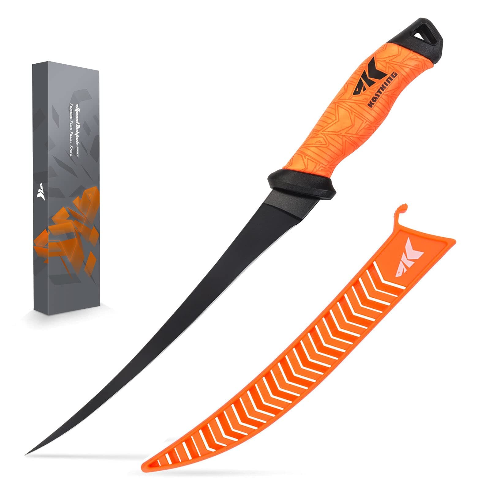 Speed Demon Pro Fillet Knife - Razor Sharp G4116 German Stainless-Steel Blade, Professional Level Knives for Filleting and Boning, Non-Slip Handles, Includes Protective Sheath