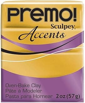 Sculpey Polyform Premo Polymer Clay 2 Ounces-18K Gold