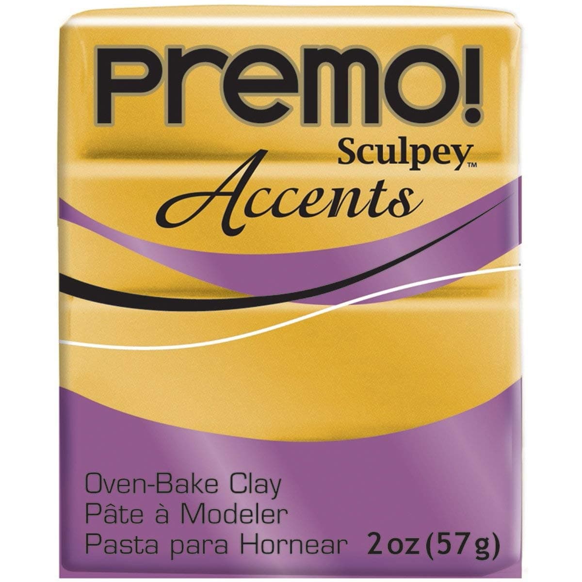 Polyform Sculpey Premo Polymer Oven-Bake Clay, 18K Gold, Non Toxic, 2 oz. bar, Great for jewelry making, holiday, DIY, mixed media and home décor projects. Premium clay Great for clayers and artists.