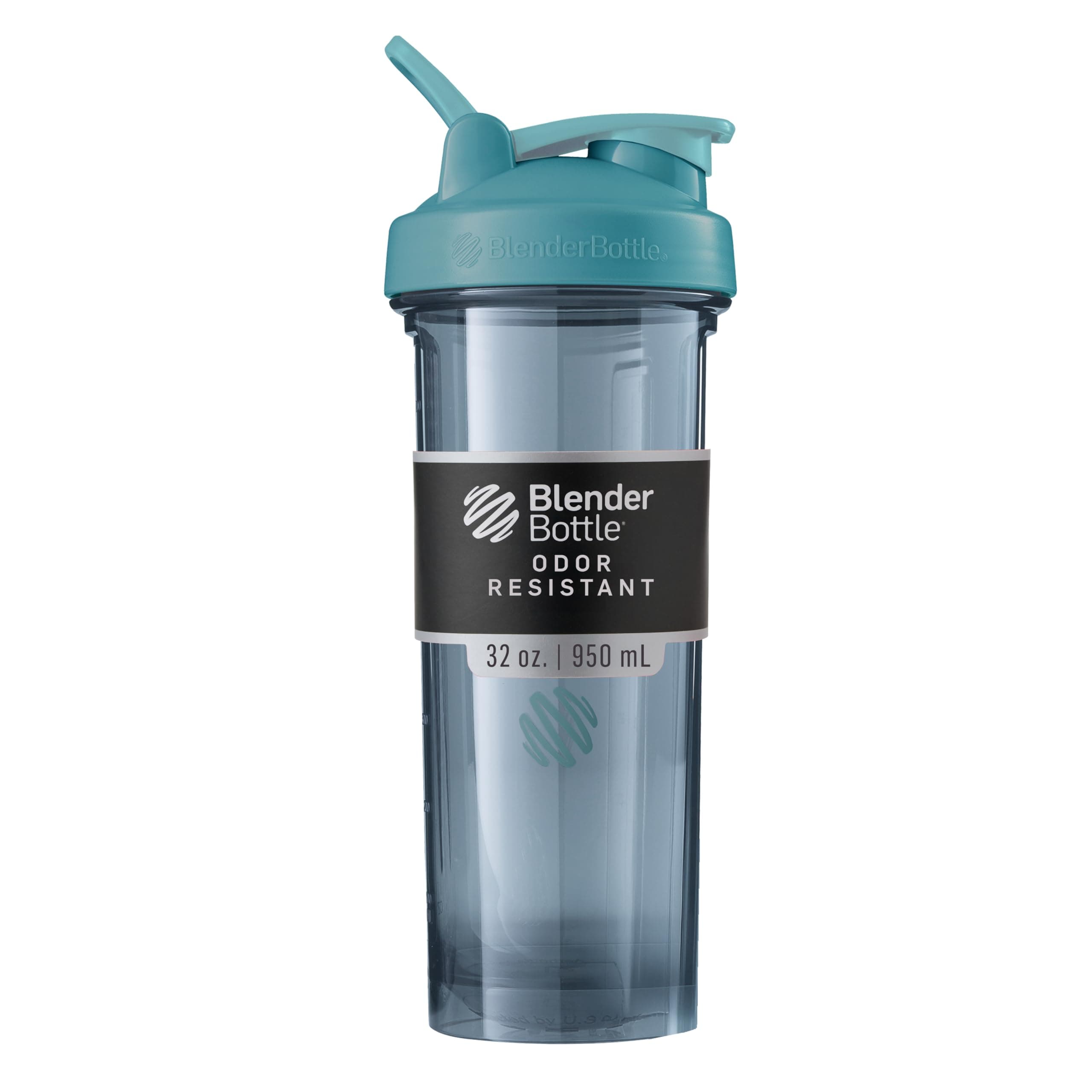 Blender Bottle Shaker Pro Series Perfect for Protein Shakes and Pre Workout, 32-Ounce, Cerulean Blue