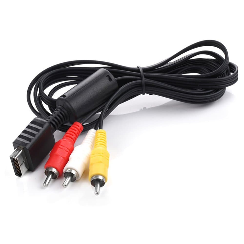 XFUNY Stereo RCA AV Audio/Video Composite Cable Leadwire TV Cord for PlayStation 1/2/3 -1.8M (6 Feet)