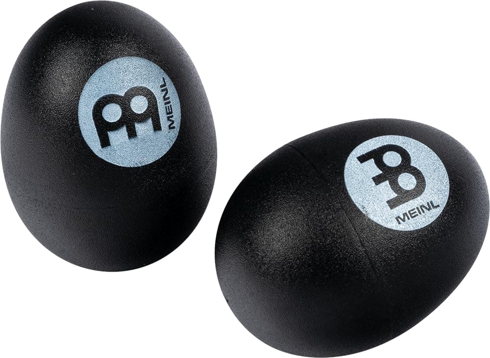 ES2-BK Set of Two Plastic Egg Shakers, Black