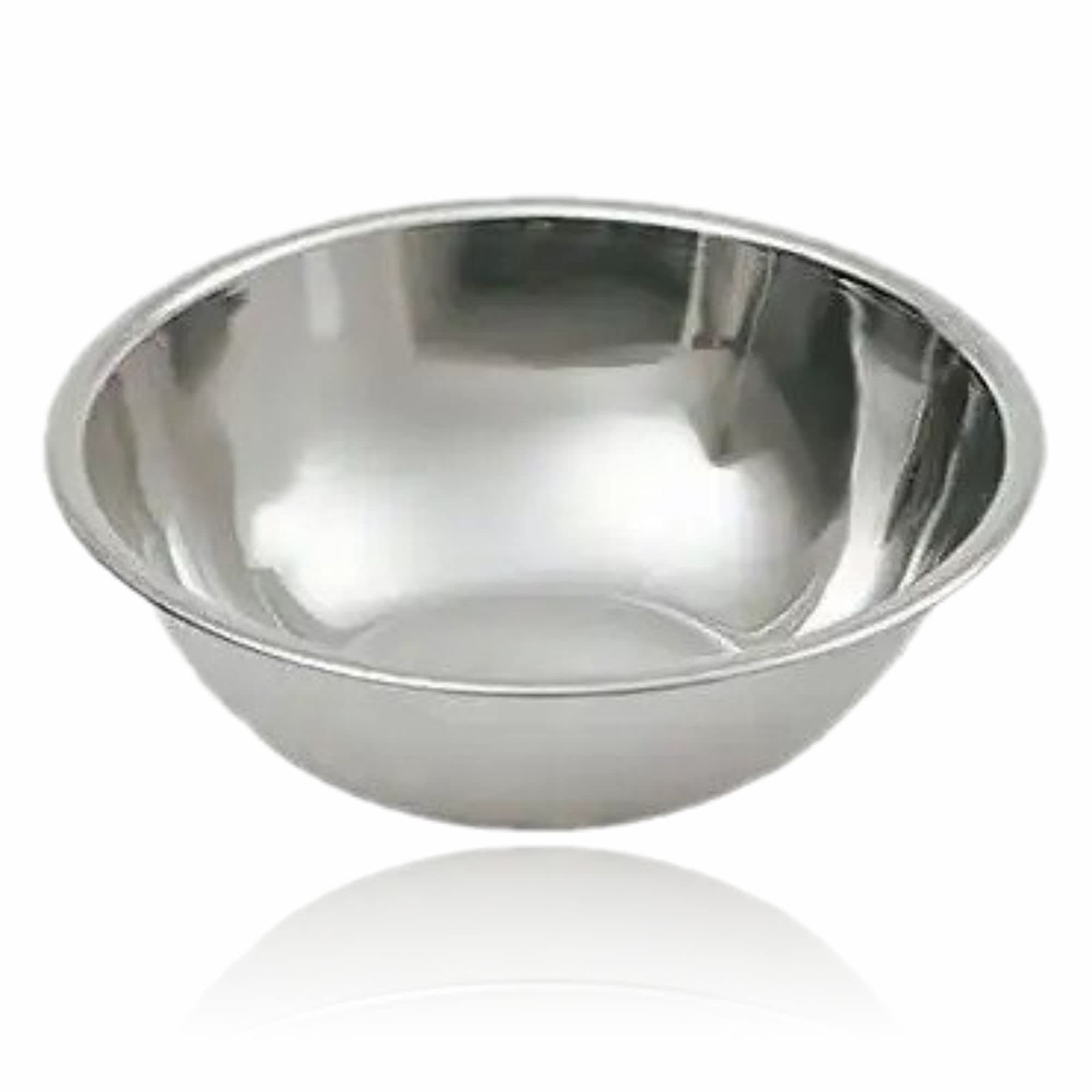 THE BELL Deep Mixing Bowl Stainless Steel Baking Nesting Salad Beating Storing Food Kitchen Serving Preparing Deep Curry Bowl Multipurpose Cooking Supplies Home Chef Restaurant Prepping 24cm (1pc)
