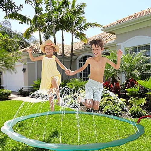 JCSHHUB Sprinkle and Spray Play Ring Toy Splash Blast Hot Summer Outdoor Water Sprinkler Fun for Swimming Lawn Party Beach Pool for Toddler Kid & Adult