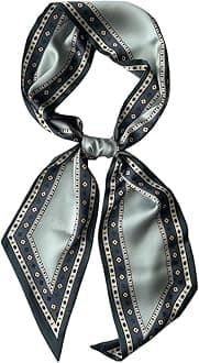 Silk Head Scarf for Hair Fashion Headwrap for Women Lightweight Neck Tie