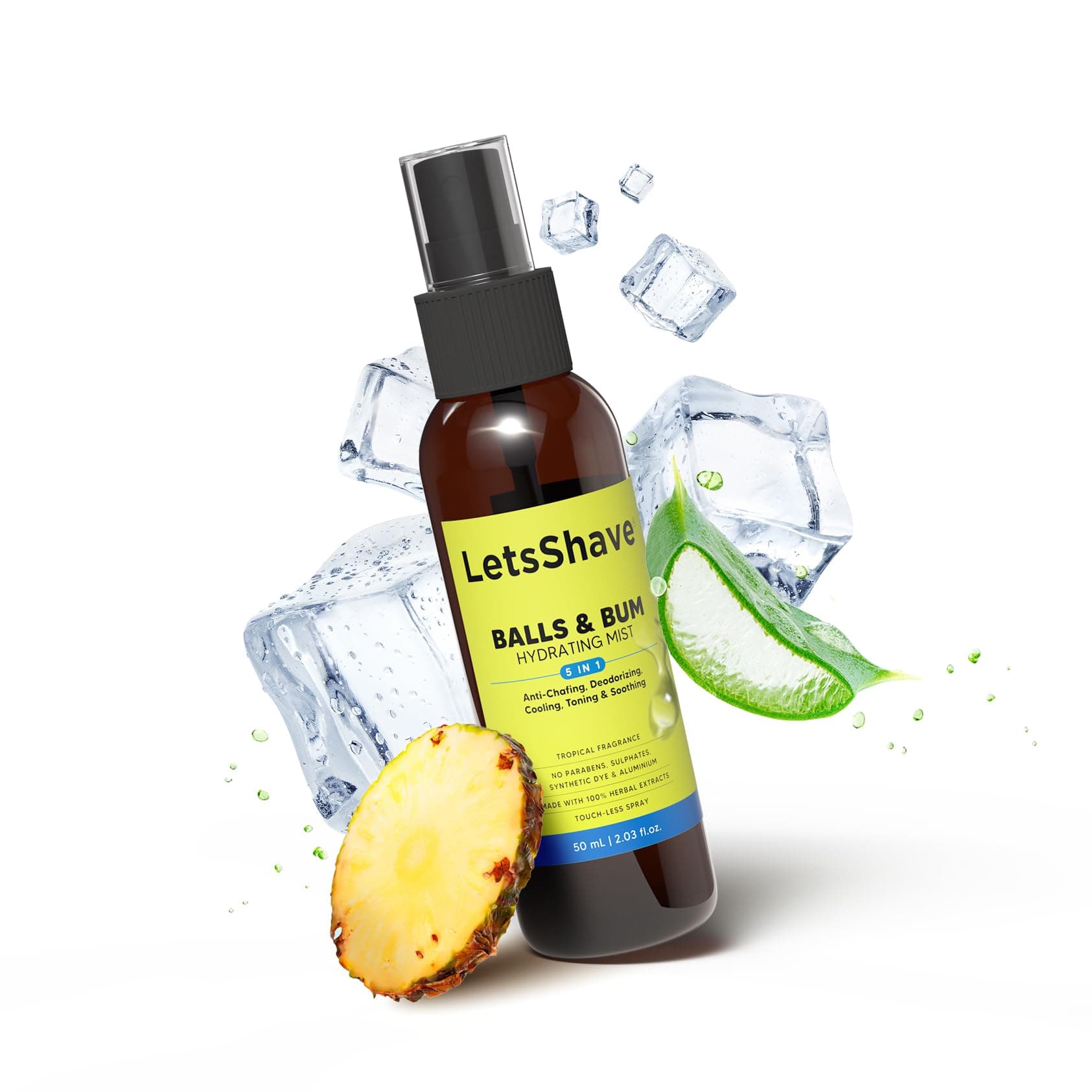 Balls Mist for Men, Intimate Mist Spray for Fresh & Clean and Dry Balls, 100% Natural Ingredients (50ml), Prevents Odor itch, Intimate Care