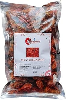 Dried Ghost Pepper (Bhut Jolokia) Oven Dry (Oven Dried, 100gram)