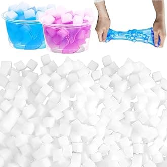Junkin 1000 Pcs Jelly Cubes for Accessories Girls Boys DIY Crafts Birthday Party Favors, White, 0.39 x 0.39 Inch