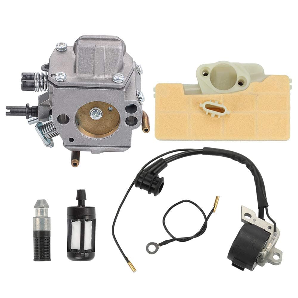 ATVATP MS 390 Carburetor Carb with MS 290 Air Filter Ignition Coil Fuel Filter Oil Filter for MS290 MS310 MS390 029 039 Chainsaw Saw 0000 400 1300