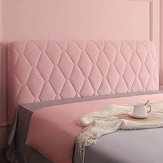 Headboard Slipcover for Twin Queen Full California King Size Beds, Velvet Bed Headboard Cover Protector, Padded, Dustproof, Quilted