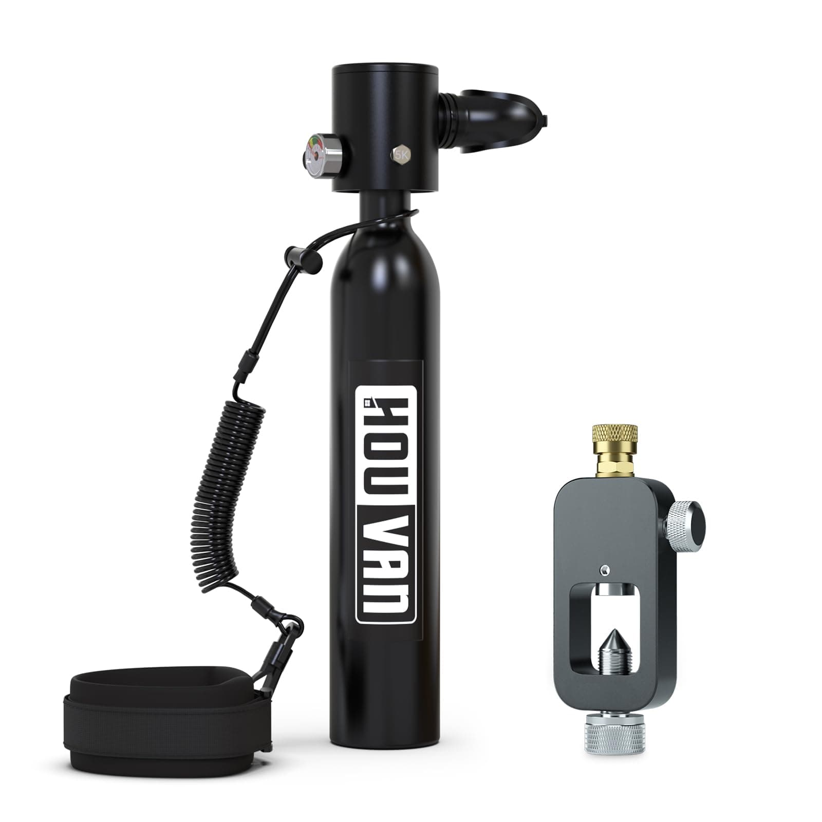 Mini Scuba Tank 0.5L Capacity Inflatable Diving Tank DOT Certified Portable Scuba Tank Support Underwater Breathing up to 16ft for Underwater Work/Underwater Recreation