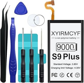 Galaxy S9 Plus Battery (2024 New Upgrade), 9000mAh High Capacity Battery for Galaxy S9+ Plus SM-G965U EB-BG965ABE, EB-BG965ABA with Repair Kits