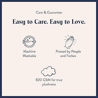 Brooklinen Super-Plush Bath Towel and Hand Towel Set - 2 Bath Towels, 2 Hand Towels - Cotton, Highly Absorbent (White)