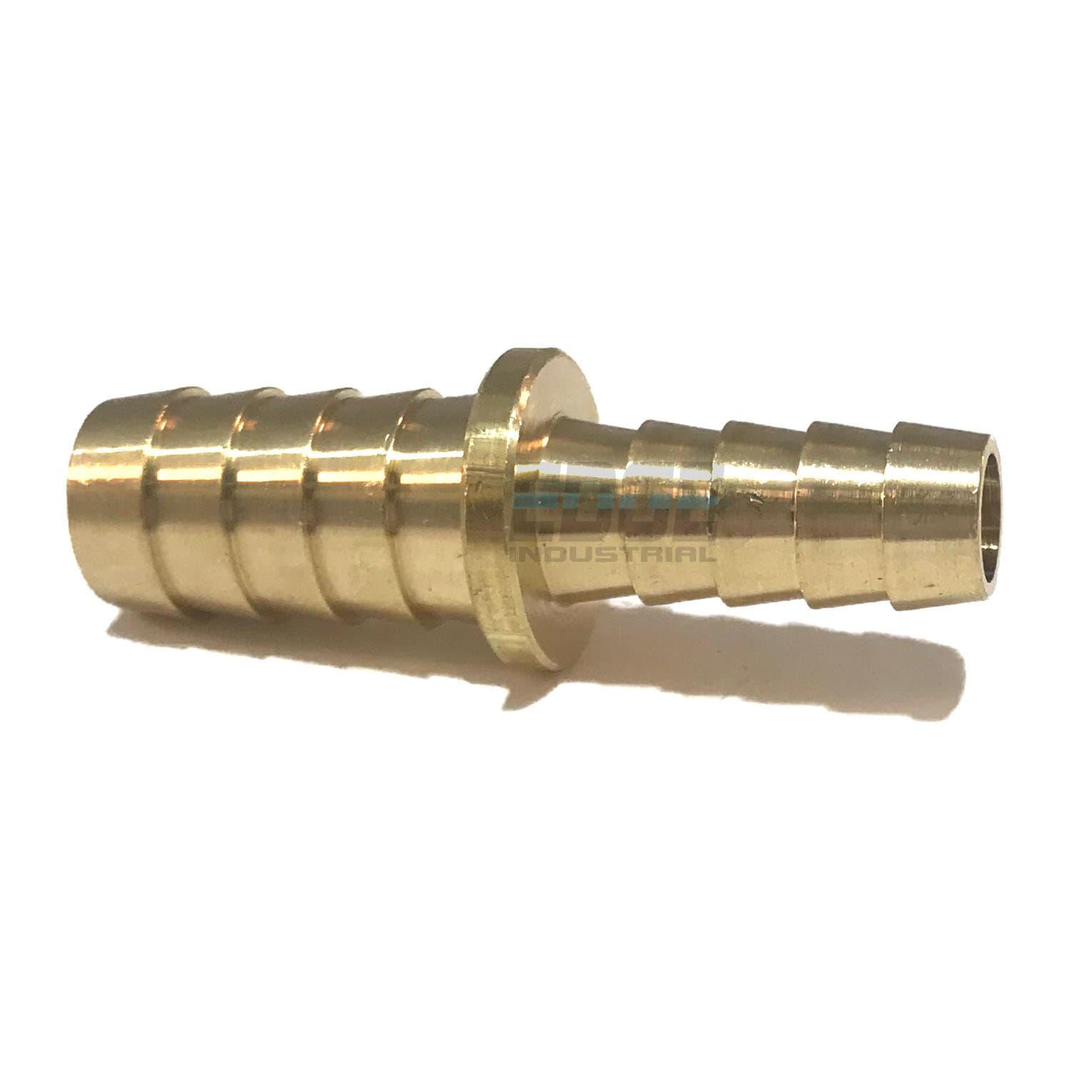 1/2" X 3/8" HOSE ID BRASS BARB REDUCER SPLICER FITTING FUEL/AIR/WATER/OIL/GAS/WOG (QTY 1) (QTY 01)