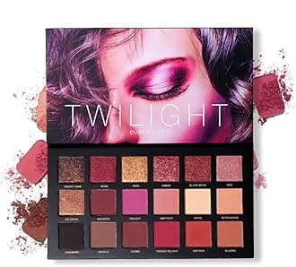 Professional 18 Pigmented Eyeshadow Palette, 10 Matte + 8 Shimmer, Velvet Texture, Long Lasting