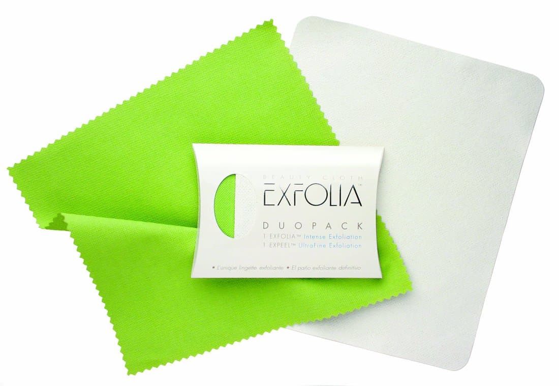 DUOPACK Reusable Face & Body Exfoliating Cloths (2-Pack) Mild and Normal Abrasion. Patented Miracle Cloths Exfoliate Skin: Cleaner + Safer + Faster + Healthier.