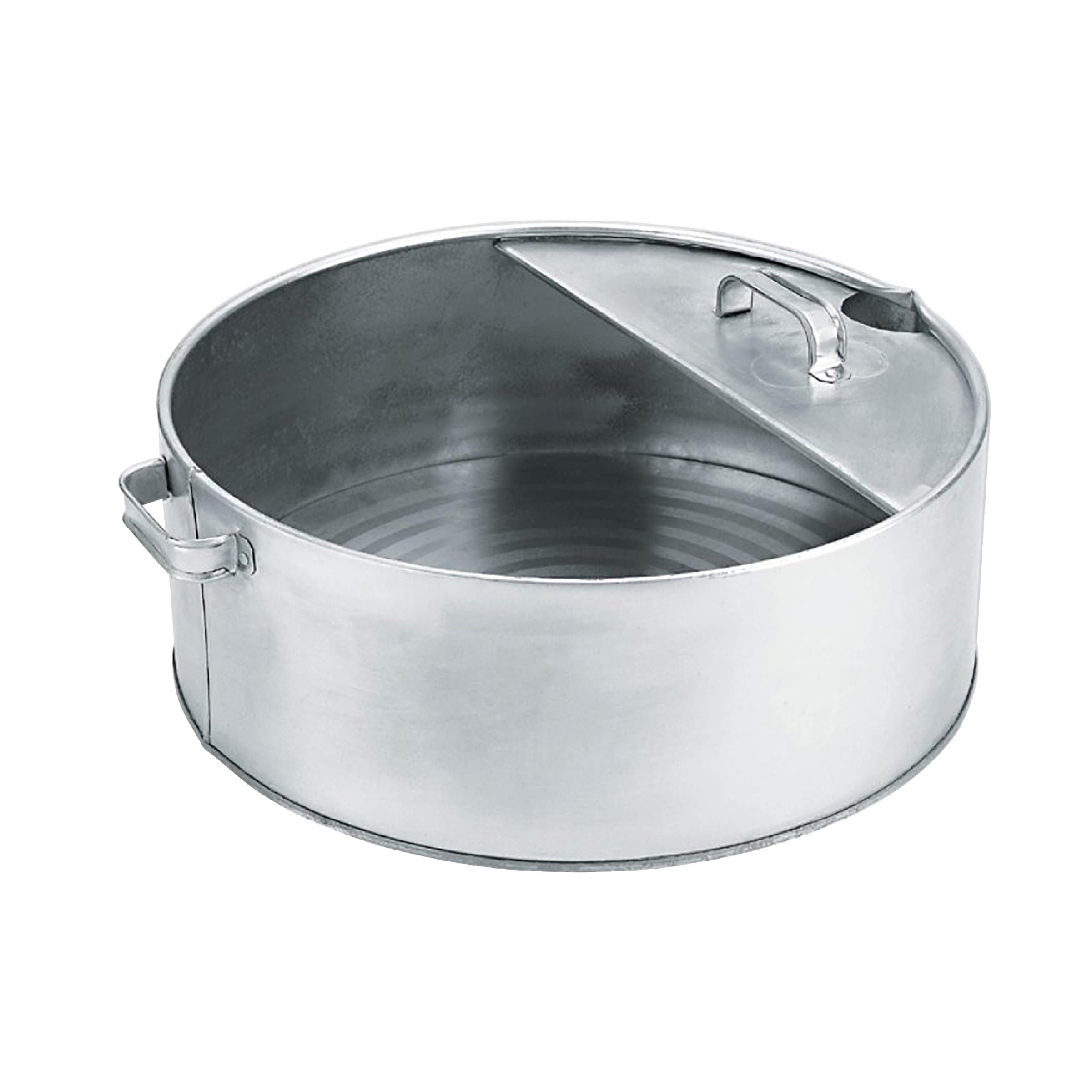 LUMAX LX-1710 Silver 6 Gallon (23 L) Galvanized Drain Pan, Heavy Duty Construction for Rugged Use, Zinc Galvanized for Corrosion-Resistant