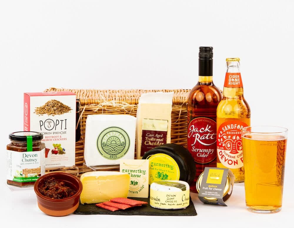 Devon Cheese and Cider Hamper - Standard Box
