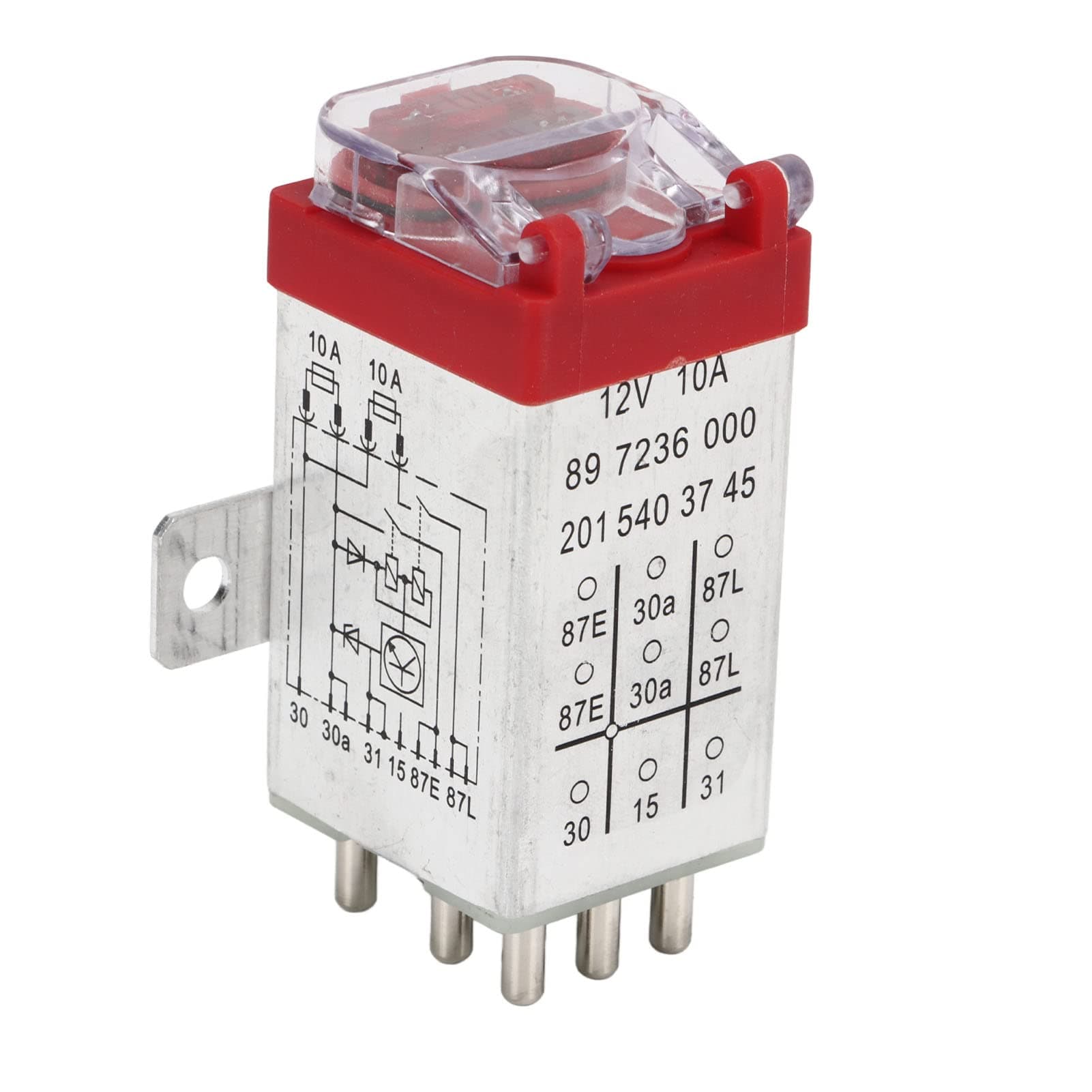 – KIMISS Automatic Overload Protection Relay, 3-Terminal, Normally Open, OE/OEM, Screw Connector, Socket Mount, For R107 560SL, R129 500SL, W124 260E 300E 300D, W126 300SE 420SEL 560SEL, W201 190E 190D