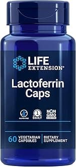 Lactoferrin, with 95% Apolactoferrin, 60 Capsules, Gluten Free, Vegetarian, SOYA Free, Non-GMO