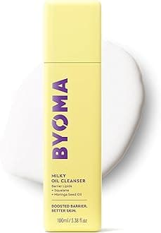 BYOMA Milky Oil Cleanser (100ml) Hydrating Facial Cleanser with Skin Barrier Repair - Deeply Hydrated and Nourished Skin, No Oily Residue, Vegan