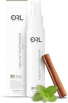 ORL Fluoride-Free, Non-Nano Hydroxyapatite Toothpaste with Organic Xylitol. Helps Strengthen Teeth, Prevent Cavities, Non-Toxic Ingredients. Natural Cinnamint Flavor 4 oz. Made in USA