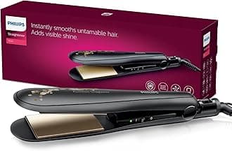 Philips BHS736/00 Kerashine Titanium Wide Plate Straightener with SilkProtect Technology. Straighten, curl, with Instant Shine for Thick Long Hair