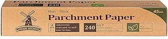 HIWARE Unbleached Parchment Paper for Baking, 12 in x 240 ft, 240 Sq.ft, Baking Paper, Non-Stick Parchment Paper Roll for Baking, Cooking, Grilling, Air Fryer and Steaming