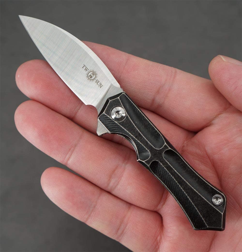 TwoSun New Knives Micro Mini S90V EDC Titanium Fast Open Pocket Knife TS41-UP
