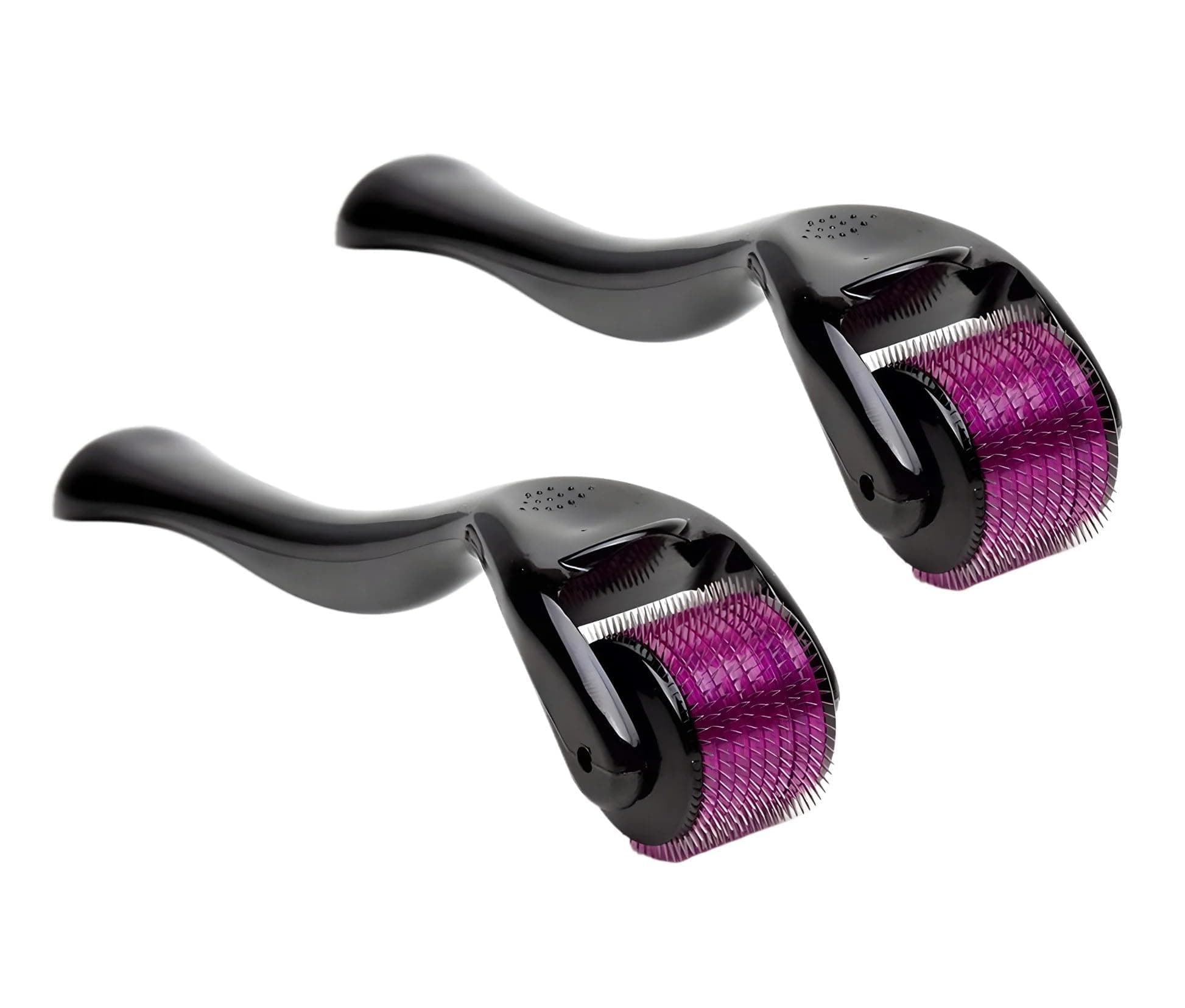 (2 Pcs) Derma Roller 0.5mm – 540 Titanium Needles for Hair Growth – For Men & Women – Reduces Acne Scars, Wrinkles, Stretch Marks – (Sealed & Protective Case)