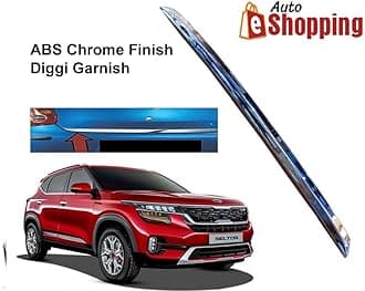 ABS Plastic Chrome Finish Car Diggi Garnish Silver Dicky Patti Compatible for KIA Seltos