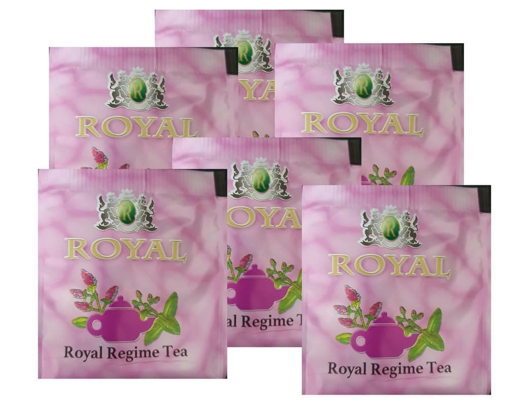 Royal Regime Tea New Natural Flavour All Natural Flavour Zero Calories - Improves Metabolism & Reduces Waist Herbal Natural Flavour Pack of 6 Tea Bags (Only Trial Pack Weekly) (Product of Egypt)