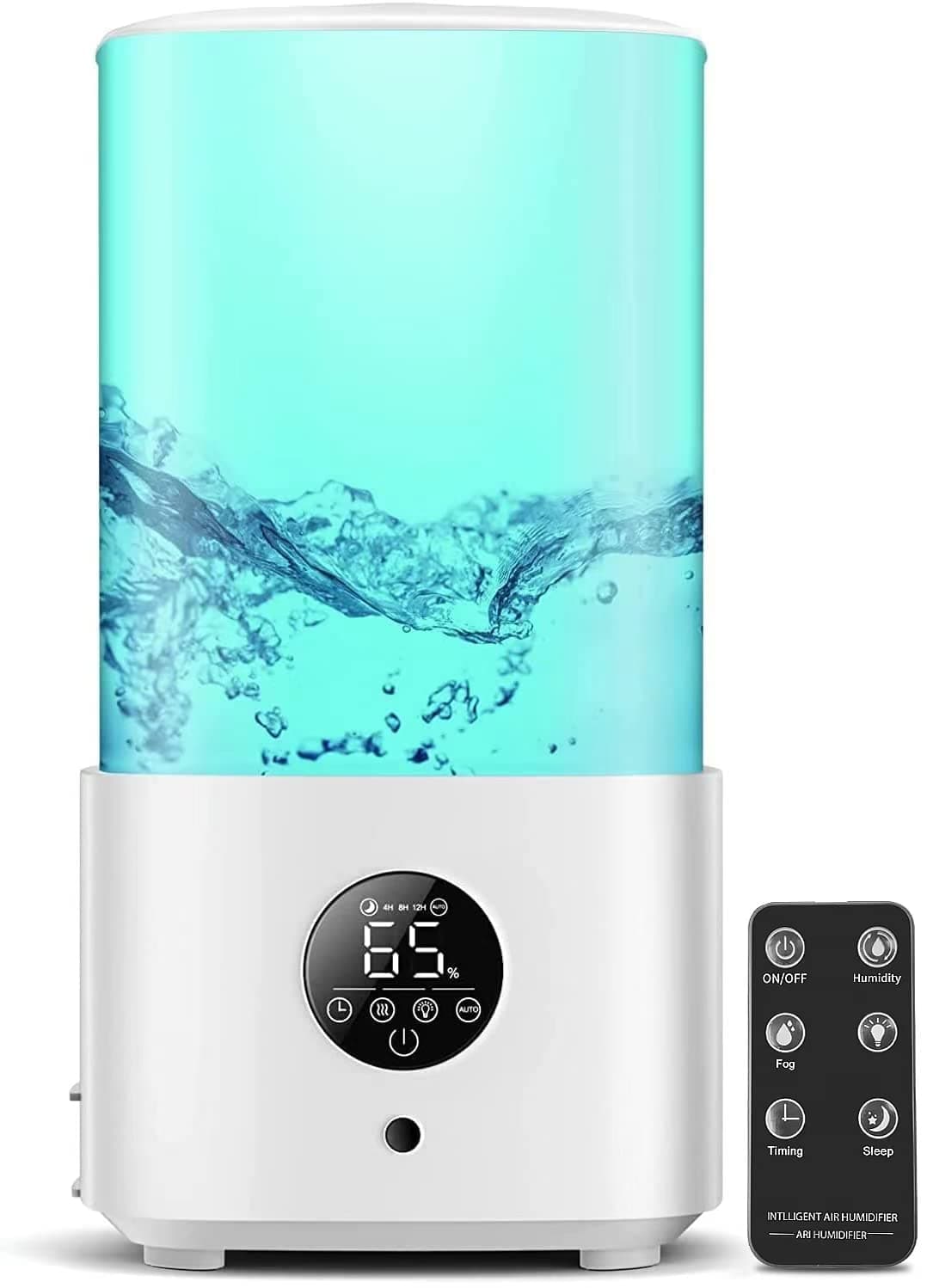 Baeskii 2.5L Humidifiers for Bedroom with Night Light, Cool Mist Humidifier for Home, Office & Plant, Auto-Off, Up to 38H for 20 ㎡, Quiet Operation with 360° Rotation Nozzle