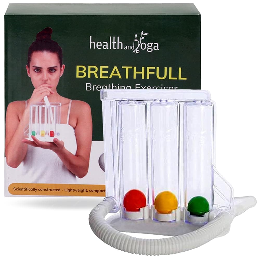 HealthAndYoga(TM) Deep Breathing Exerciser - Breath Exercise Measurement System