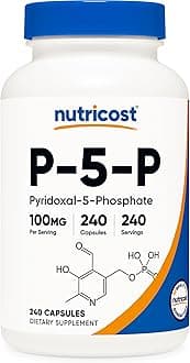 P5P Vitamin B6 Supplement 100mg, 240 Capsules (Pyridoxal-5-Phosphate) - Vegetarian Friendly, Non-GMO, Gluten Free