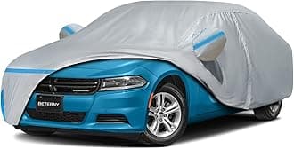 Car Cover for 2006-2025 Dodge Charger SE/SXT/SRT/Hellcat/SCAT Pack, Waterproof Custom-fit All Weather Sun Rain UV Dust Snow Protection Outdoor Car Cover with Door Zipper and Cotton Lining-Gray