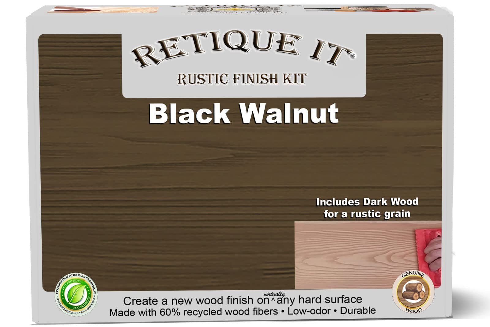 Water-Based Gel Stains by Retique It (Rustic Wood, Black Walnut)