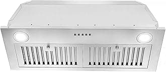 Range Hood Insert 30 inch,Stainless Steel Kitchen Vent Hood 600CFM,Built-in Kitchen Stove Hood w/Front Button Controls and Front LED Lights,Baffle Filters,Ducted/ductless Convertible Duct