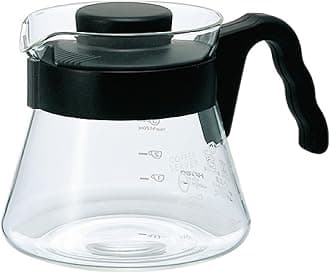 Hario V60 Glass Coffee Server, 450ml, Black